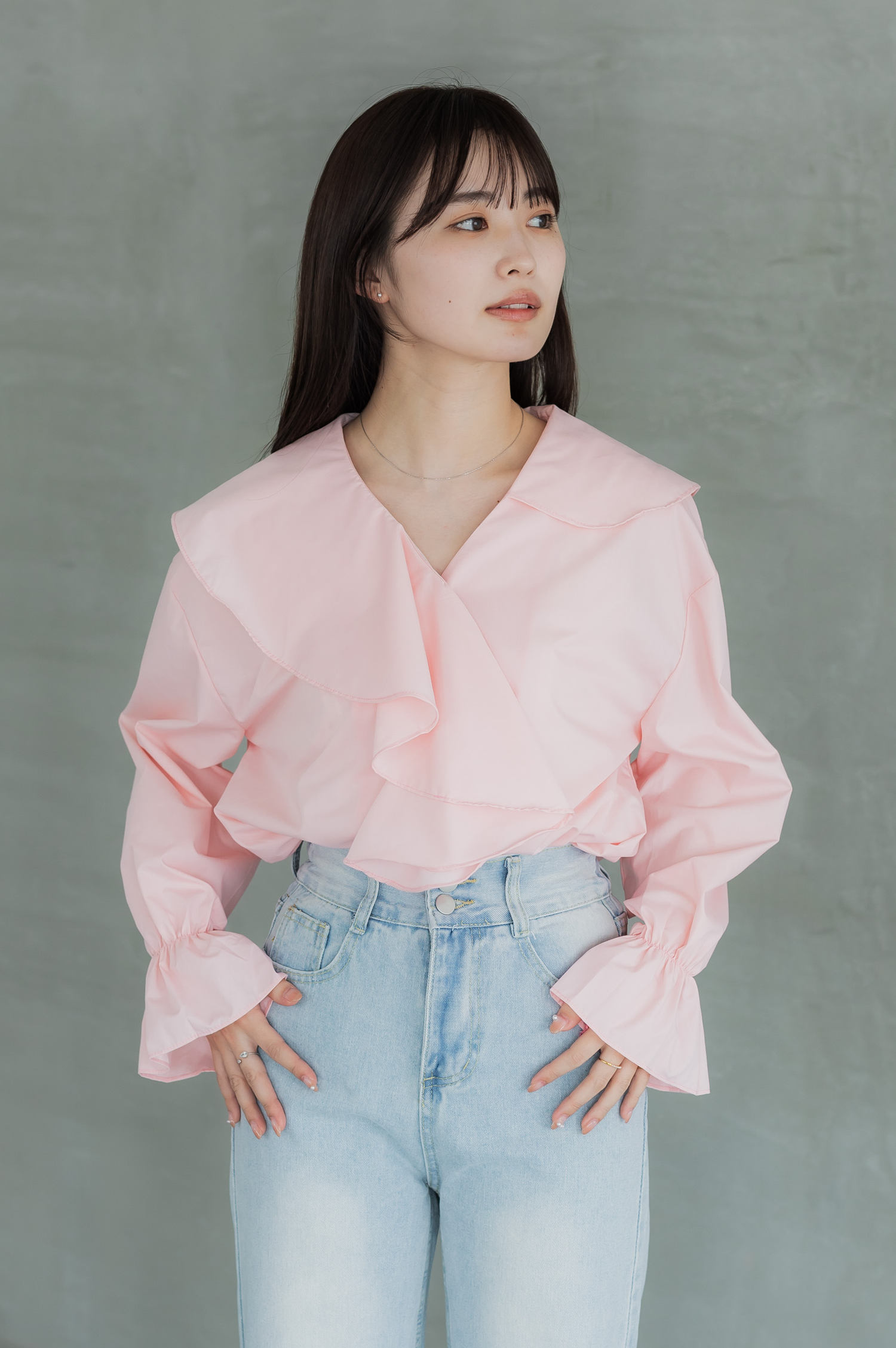 Ruffle frill blouse